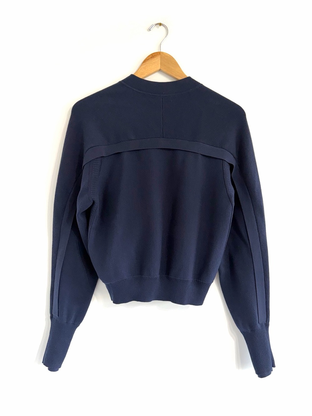 Athleta Advantage Sweater Navy blue knit cardigan - Picture 3 of 12